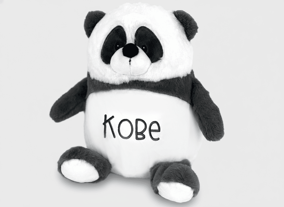 Panda knuffel met naam - velvexo