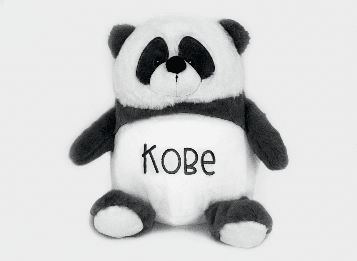 Panda knuffel met naam - velvexo