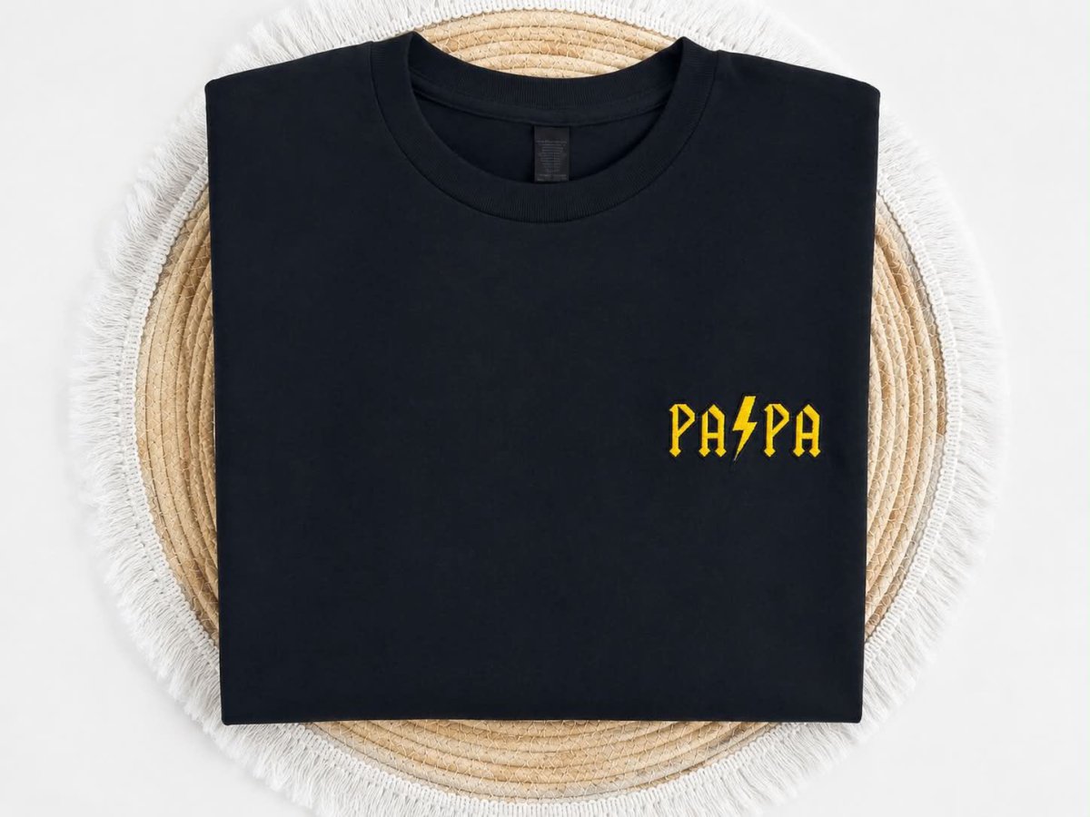 Papa T-shirt geborduurd - velvexo