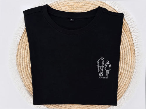 Papa T-shirt met kind (kinderen) - velvexo