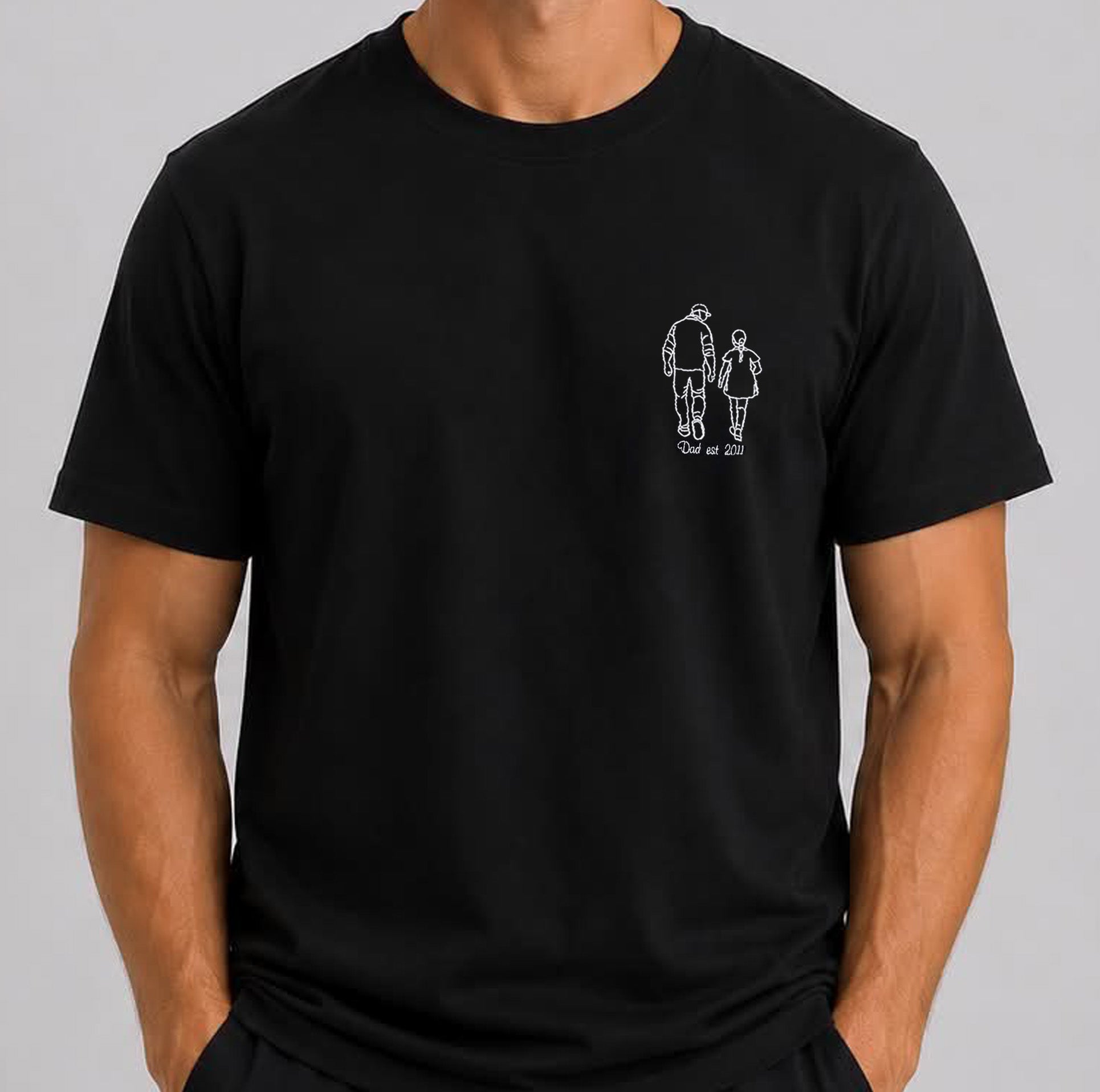 Papa T-shirt met kind (kinderen)