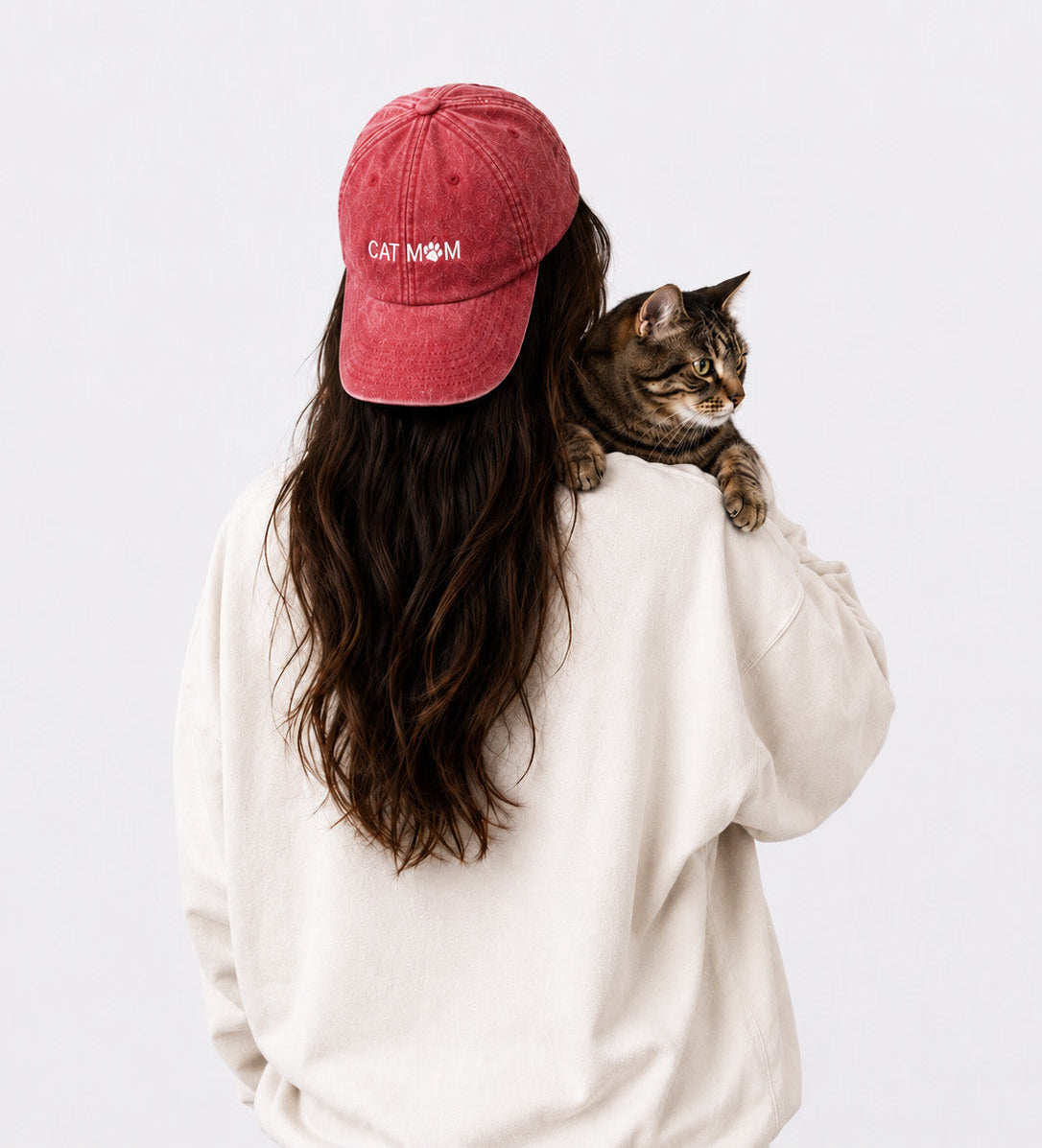 Cat Mom pet geborduurd