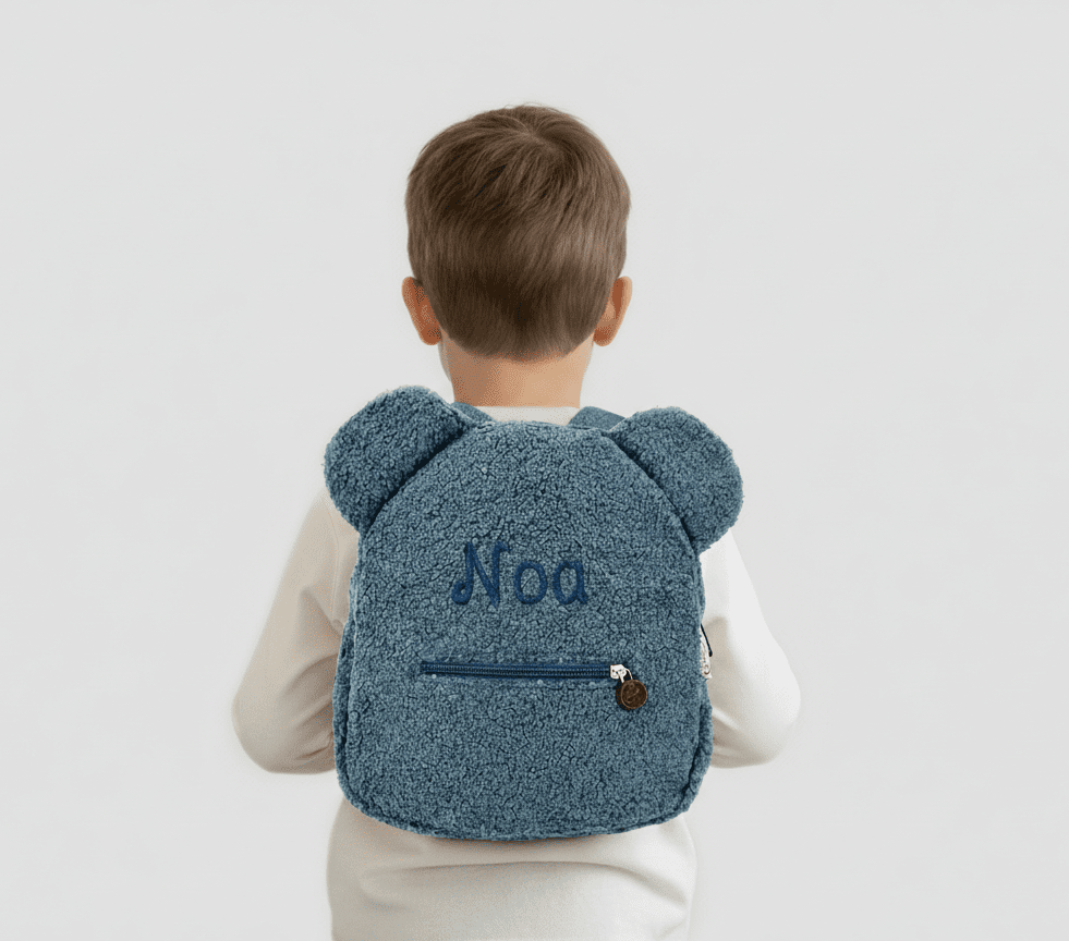 Rugzakje teddy blauw - velvexo