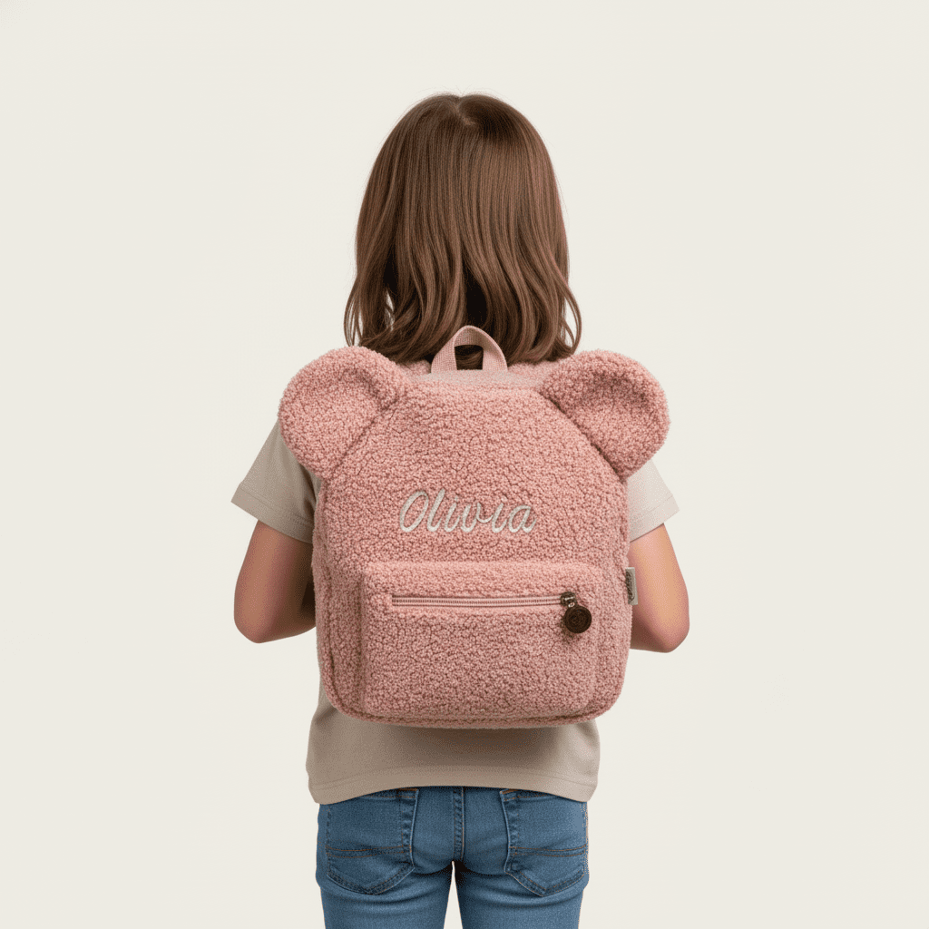Rugzakje teddy roze - velvexo