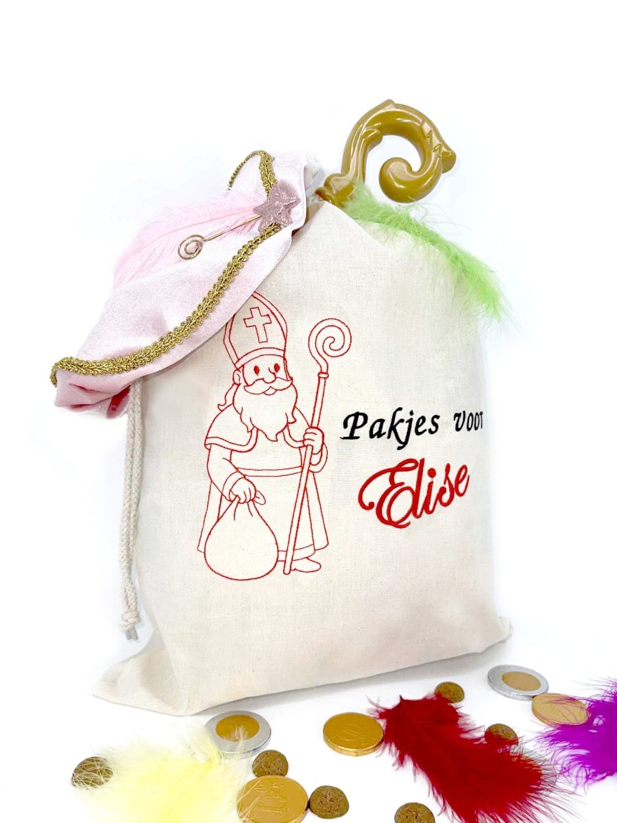 Sinterklaas zak met naam - velvexo