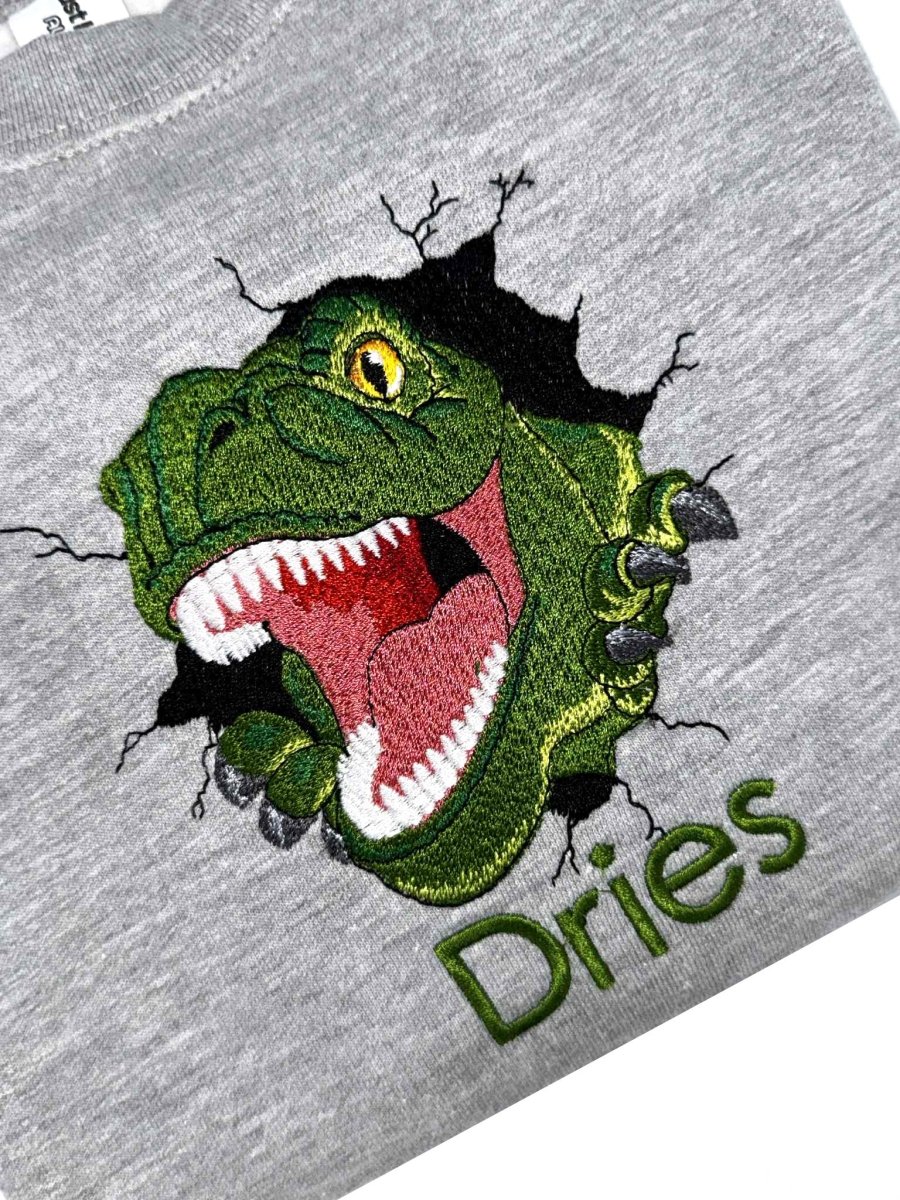 T - Rex Trui met naam geborduurd - velvexo