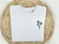 T-shirt met geboortebloem - velvexo