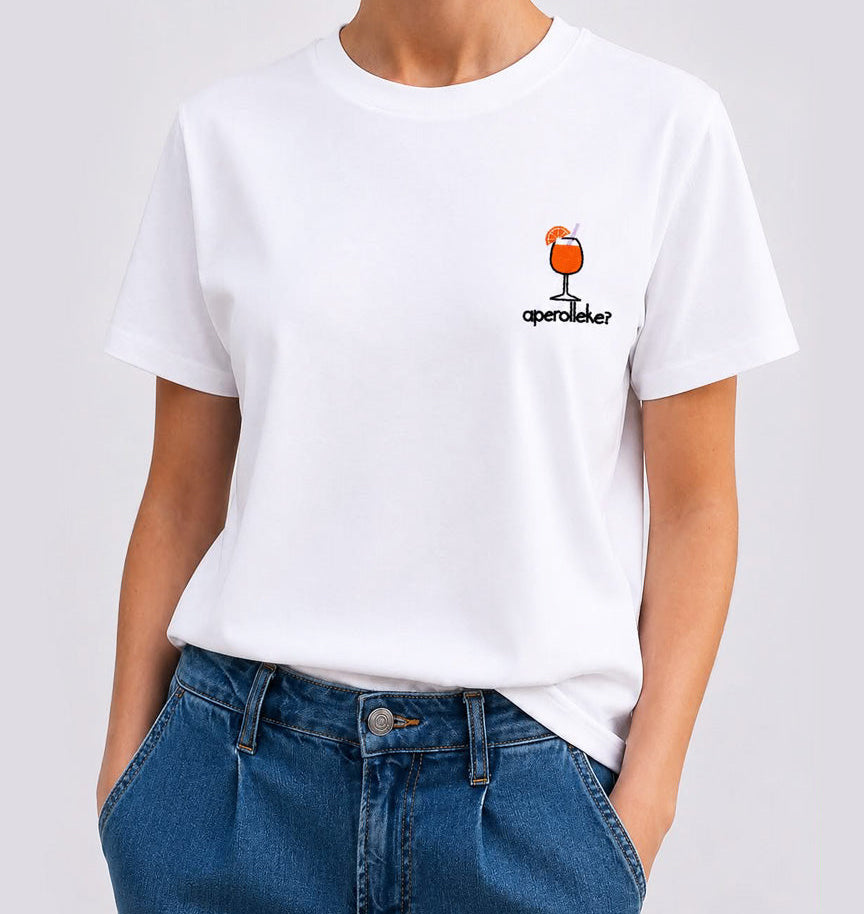 Geborduurde T-shirt Aperolleke?