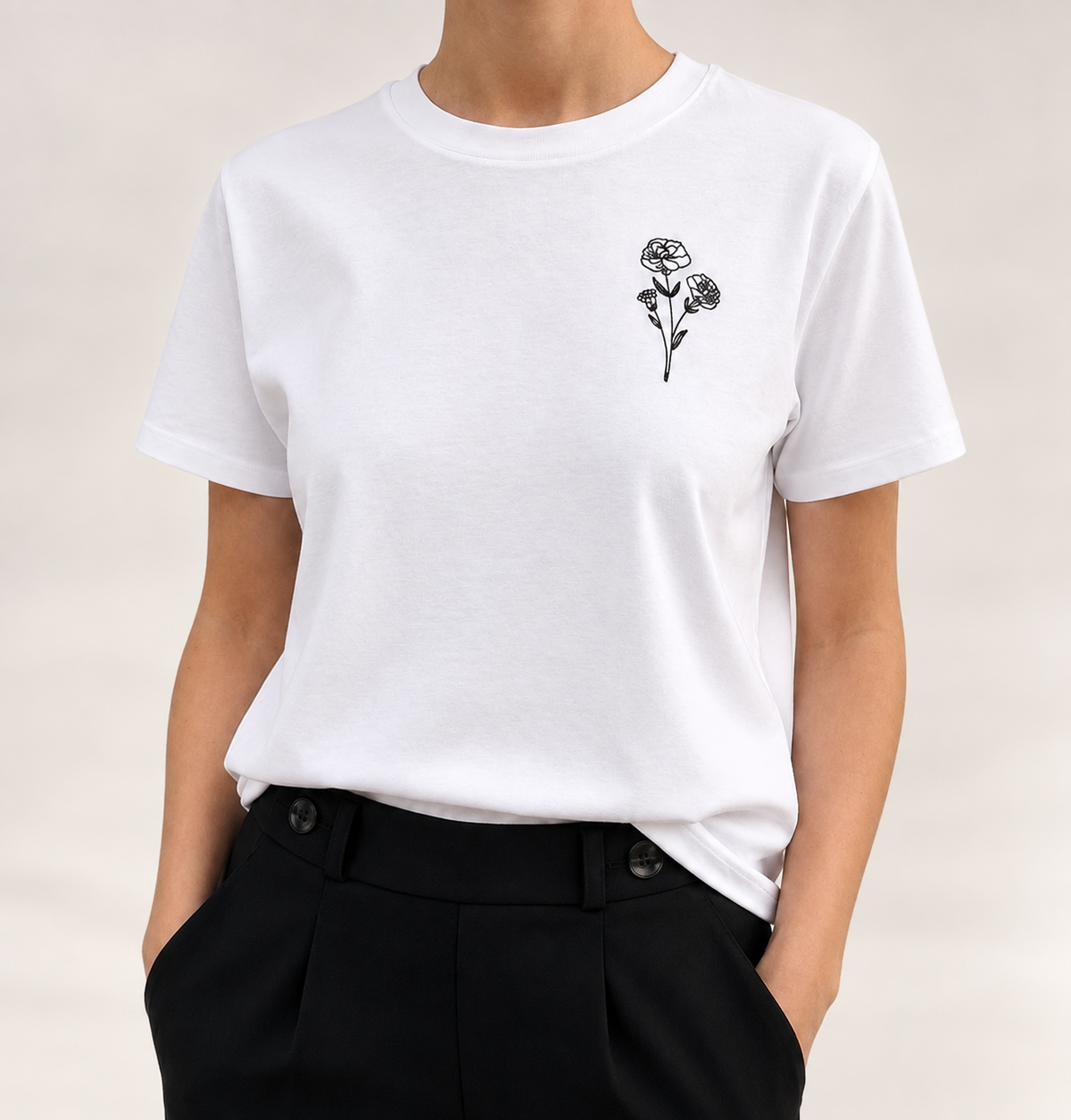 T-shirt met geboortebloem