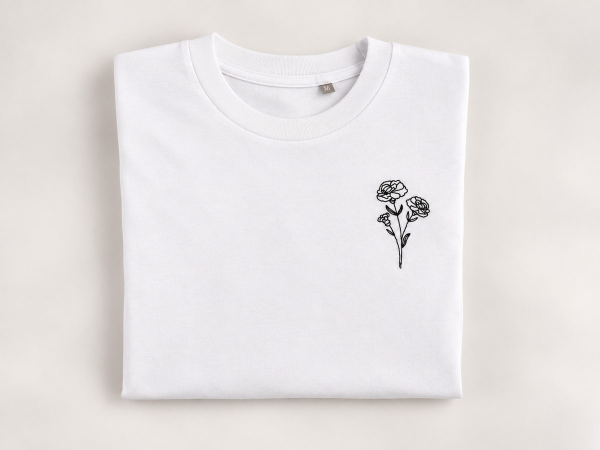 T-shirt met geboortebloem