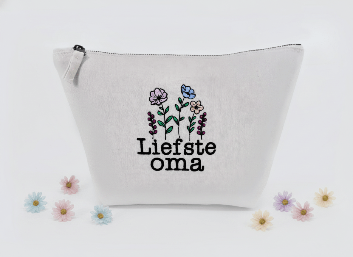 Toilettas met Liefste oma of tekst naar keuze - velvexo
