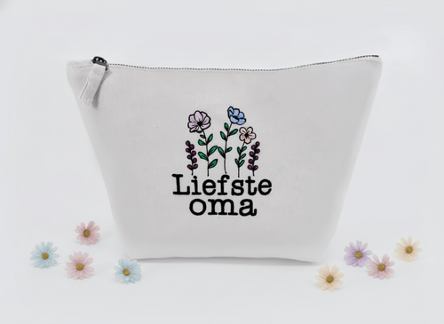 Toilettas met Liefste oma of tekst naar keuze - velvexo