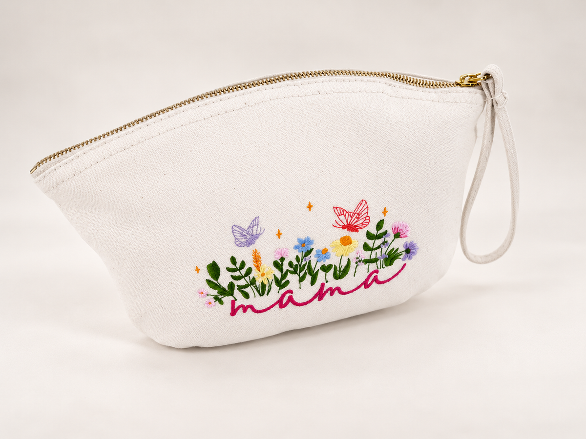 Toilettas mama met bloemen