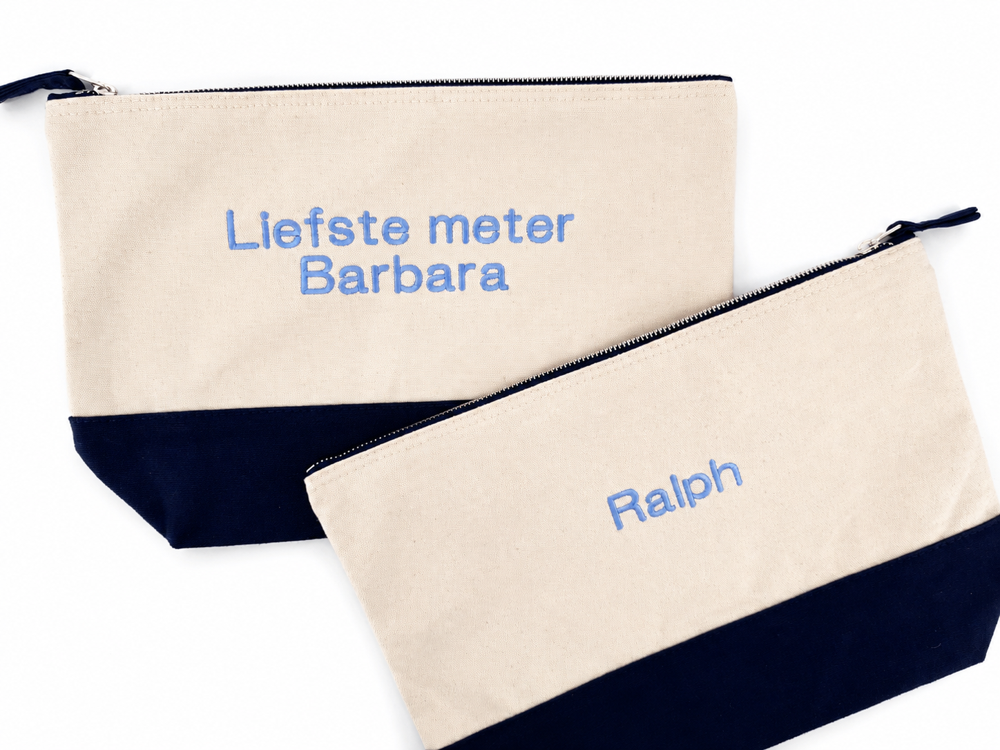 Toilettas met Liefste meter of tekst naar keuze