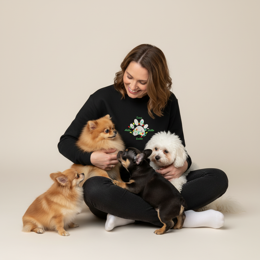 Kerstsweater met Geborduurde Dierenpoot